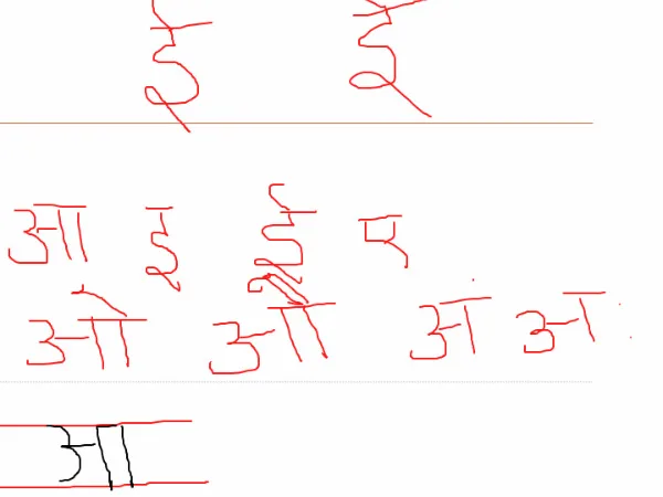A student's assessment corrected in red during a live class